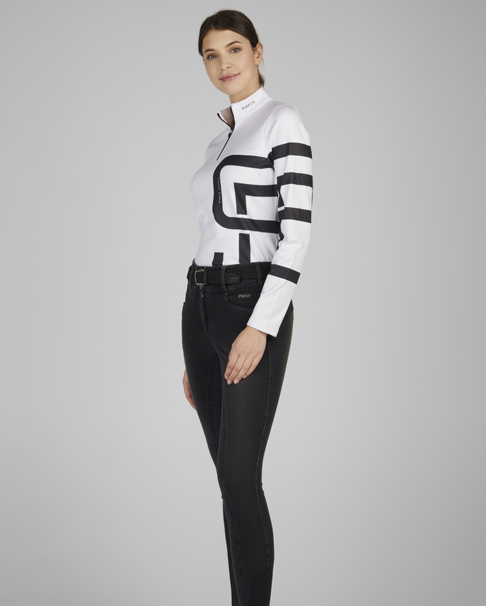 Zip-Shirt Damen Longsleeve Icon Sportswear