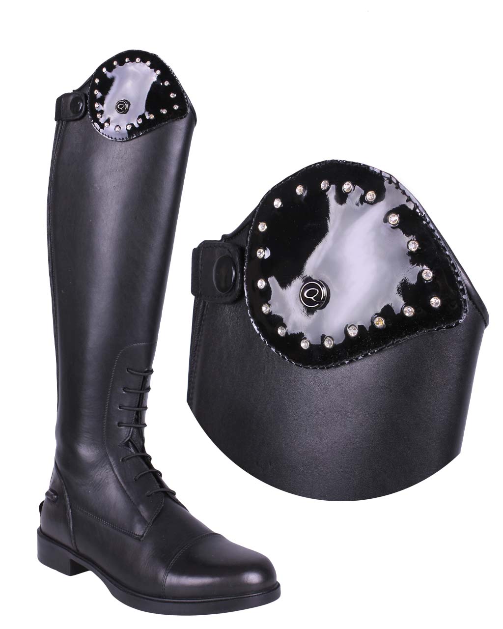 Austauschbares Oberteil Für Reitstiefel Romy Crystal in Schwarz