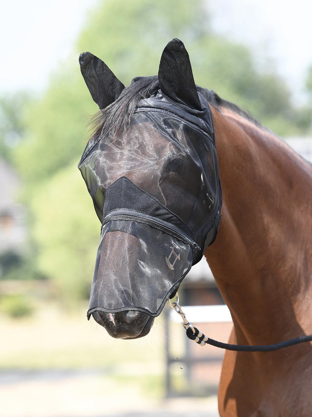 Fliegenmaske Fly Protector in schwarz