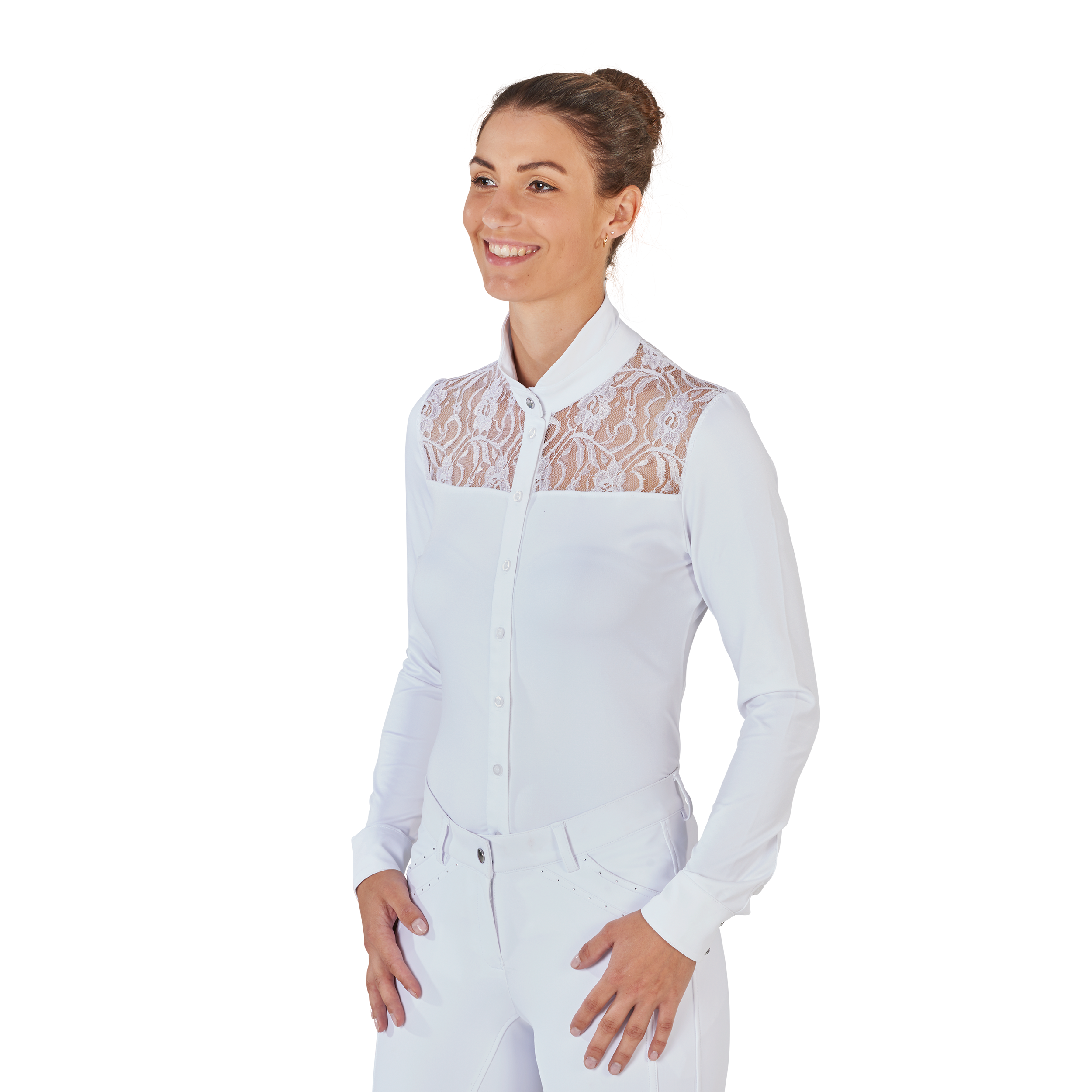 Turnier-Shirt Novara II, Langarm in weiß