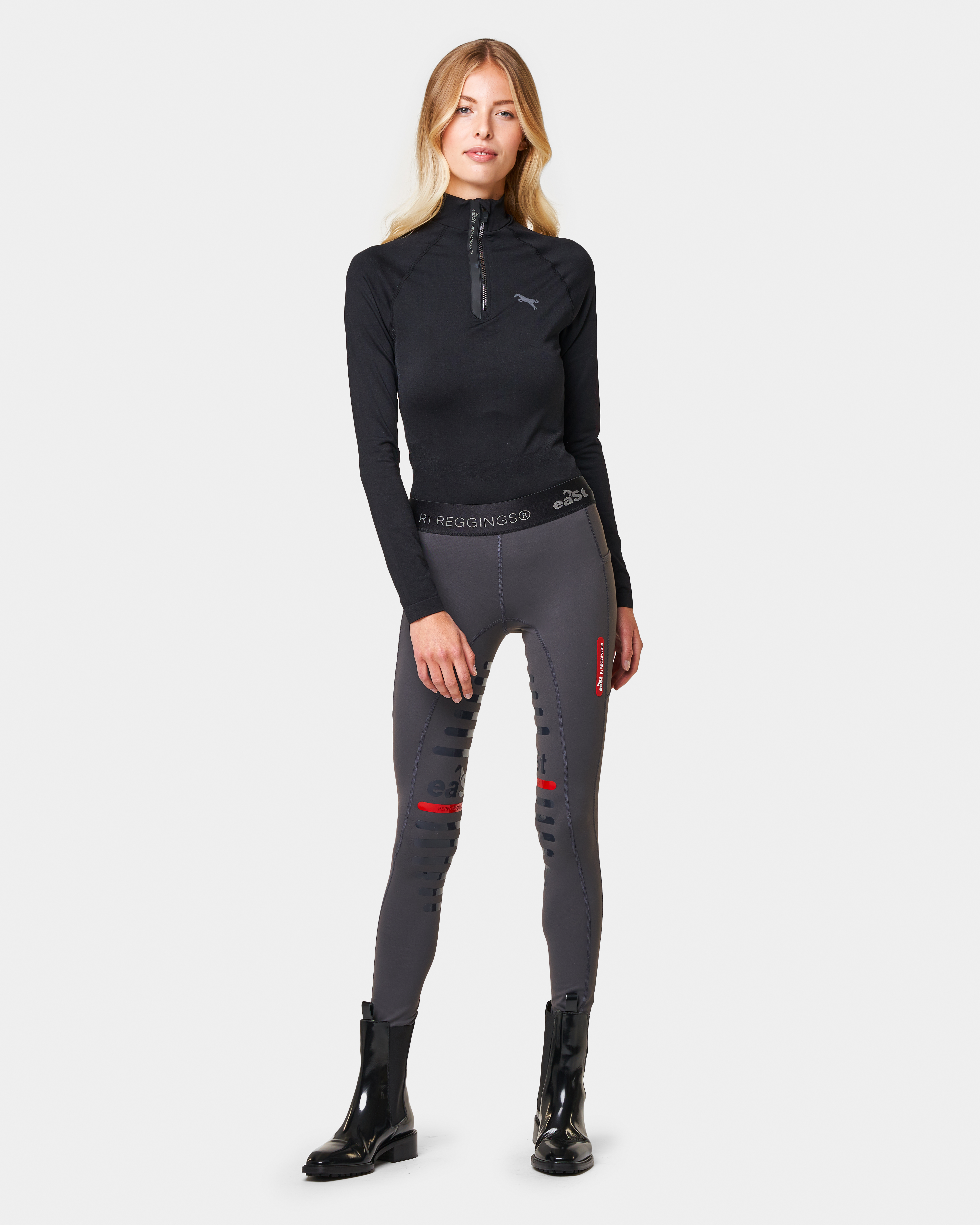 Reitleggings Damen Reggings® R1 mit Vollgrip