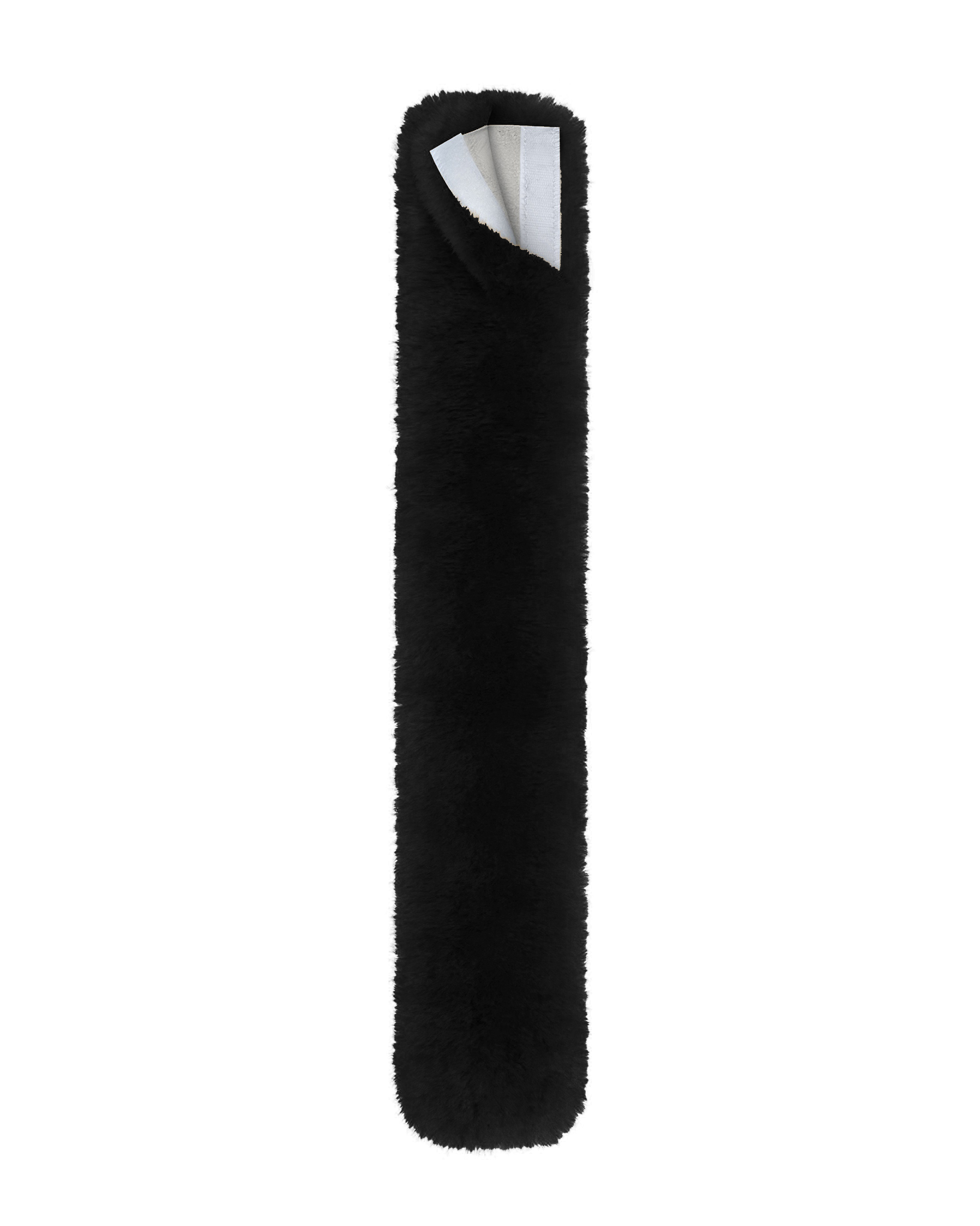 Vorderzeugbezug Lammfell in schwarz, Größe 70 cm