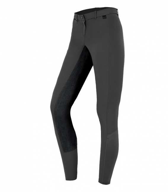 Reithose Damen Micro Sport Vollbesatz in asphalt/schwarz