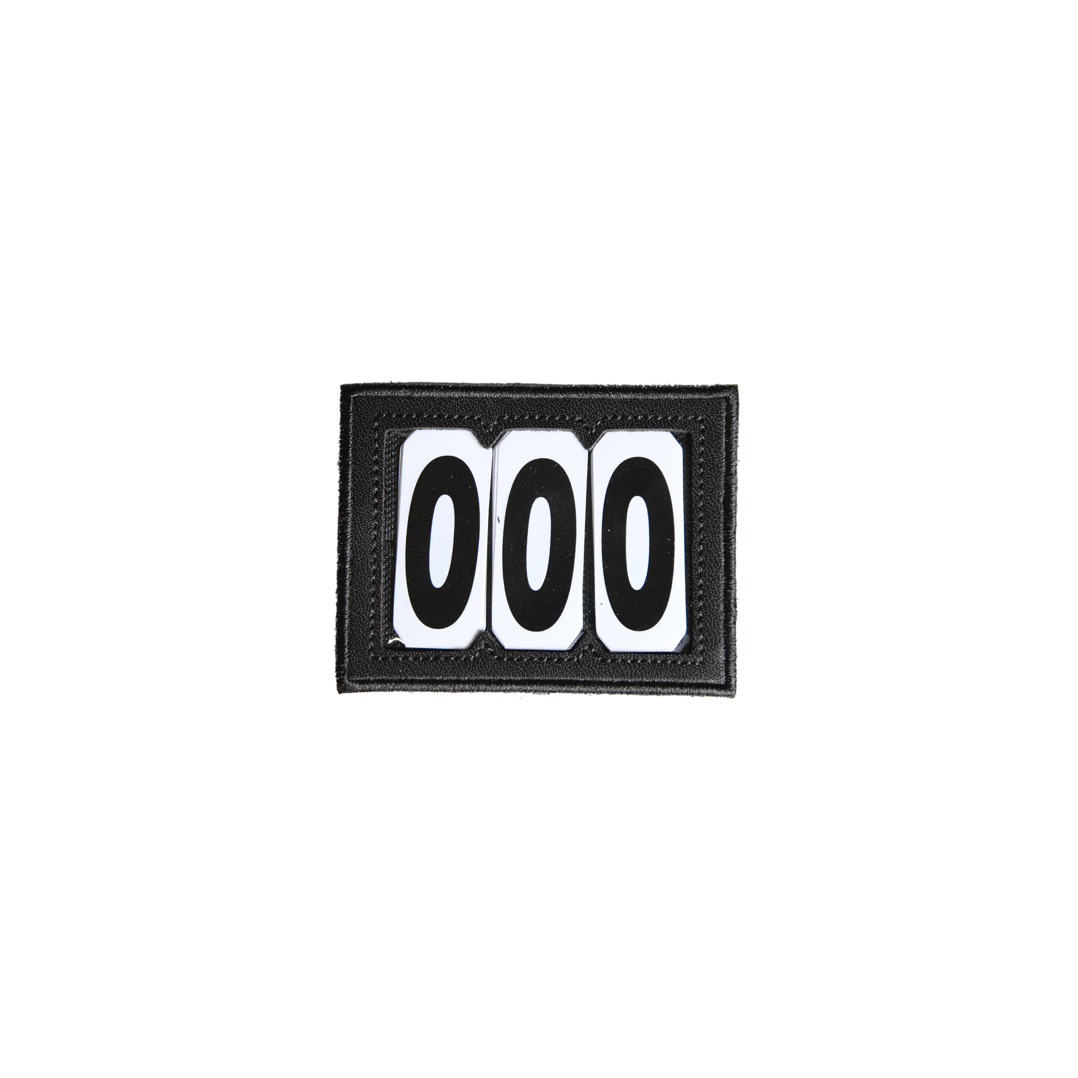 Kopfnummer PVC mit Klett 3 Nummern schwarz