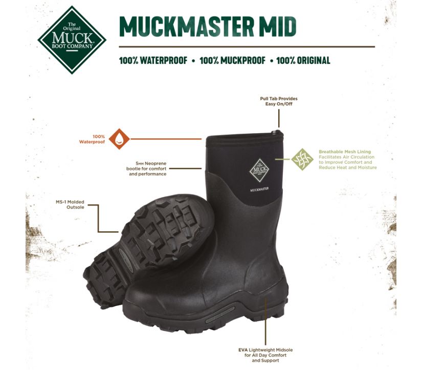 Stiefel Muckmaster Mid in schwarz