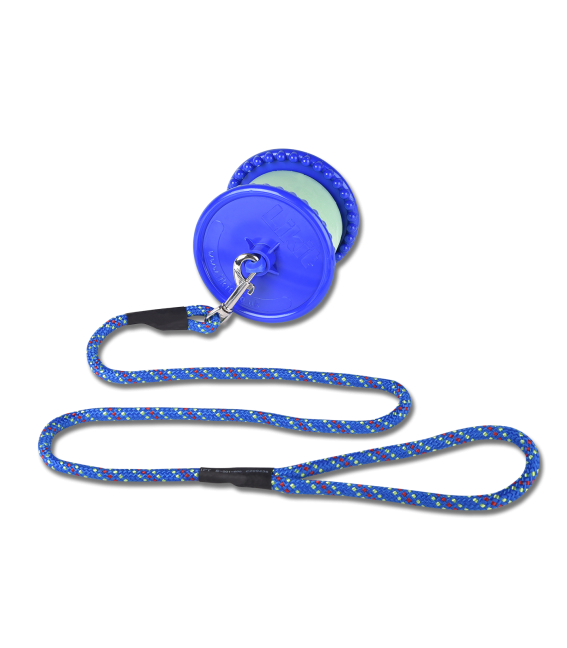 Likithalter mit Leine für 650g Stein in blau